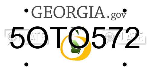 5OTO572 Georgia License Plate
