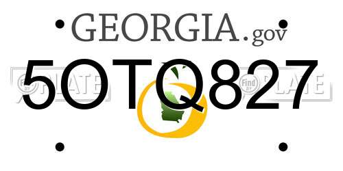 5OTQ827 Georgia License Plate