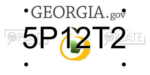 5P12T2 Georgia License Plate