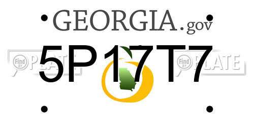 5P17T7 Georgia License Plate