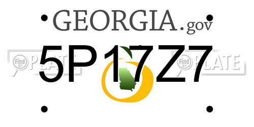 5P17Z7 Georgia License Plate