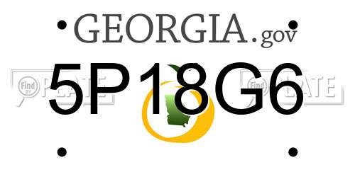 5P18G6 Georgia License Plate