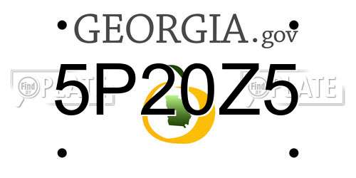 5P20Z5 Georgia License Plate