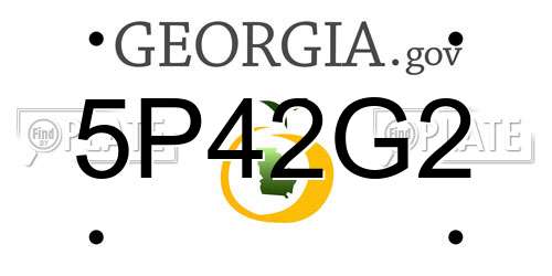 5P42G2 Georgia License Plate