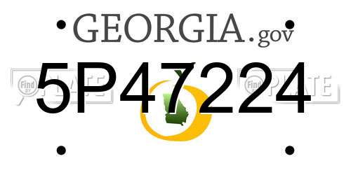 5P47224 Georgia License Plate
