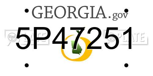 5P47251 Georgia License Plate