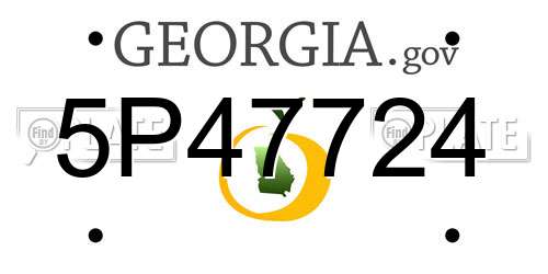 5P47724 Georgia License Plate