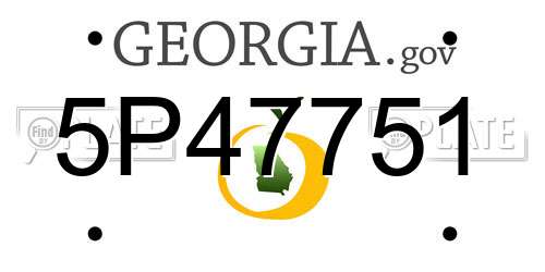 5P47751 Georgia License Plate