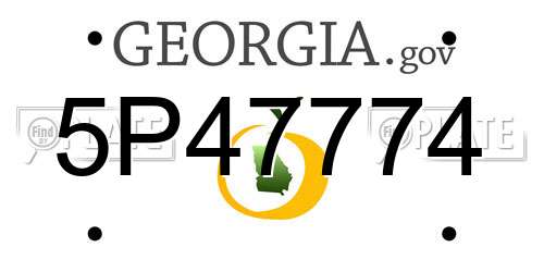 5P47774 Georgia License Plate
