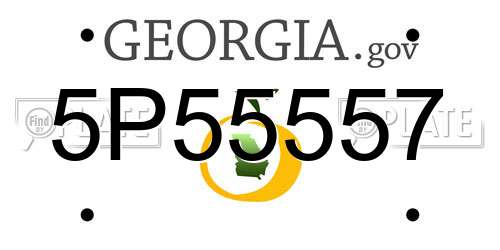 5P55557 Georgia License Plate
