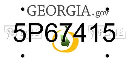 5P67415 Georgia License Plate