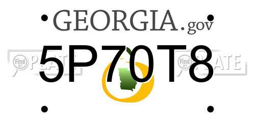 5P70T8 Georgia License Plate