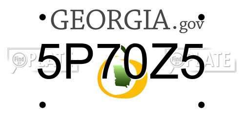 5P70Z5 Georgia License Plate