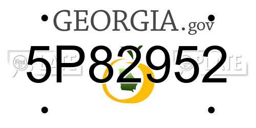 5P82952 Georgia License Plate