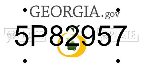 5P82957 Georgia License Plate
