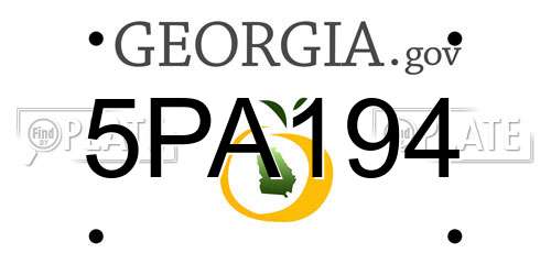 5PA194 Georgia License Plate