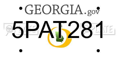 5PAT281 Georgia License Plate
