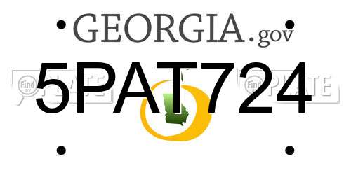 5PAT724 Georgia License Plate