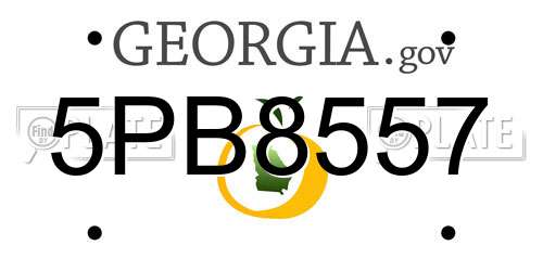 5PB8557 Georgia License Plate