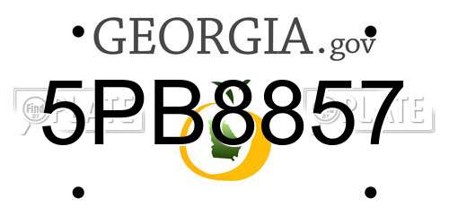 5PB8857 Georgia License Plate