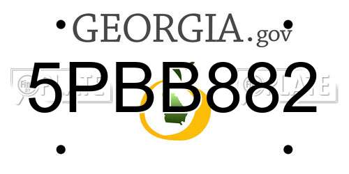 5PBB882 Georgia License Plate
