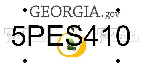 5PES410 Georgia License Plate