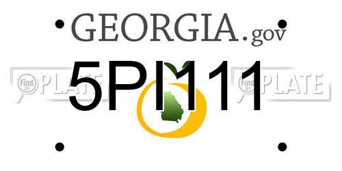 5PI111 Georgia License Plate