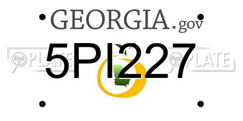 5PI227 Georgia License Plate