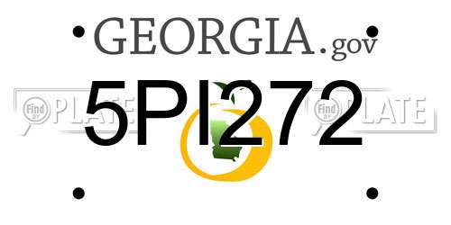 5PI272 Georgia License Plate