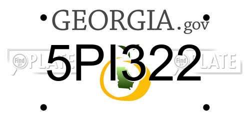 5PI322 Georgia License Plate
