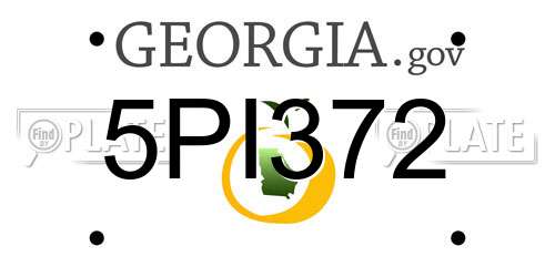 5PI372 Georgia License Plate