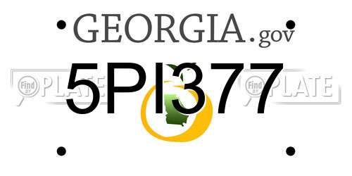 5PI377 Georgia License Plate