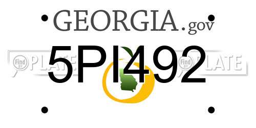 5PI492 Georgia License Plate