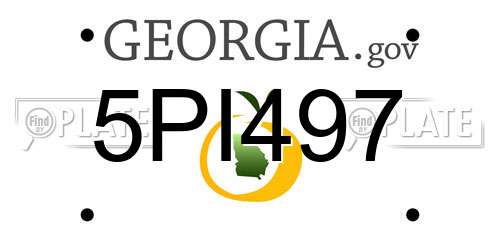 5PI497 Georgia License Plate