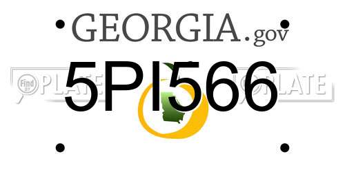 5PI566 Georgia License Plate