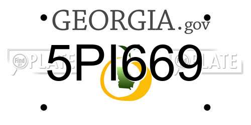 5PI669 Georgia License Plate