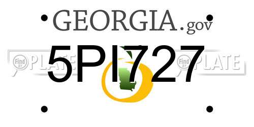 5PI727 Georgia License Plate