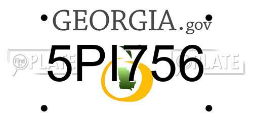 5PI756 Georgia License Plate