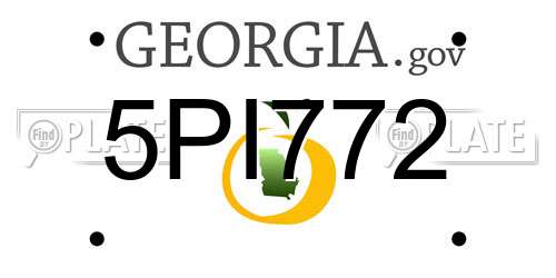 5PI772 Georgia License Plate