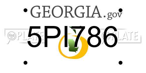 5PI786 Georgia License Plate