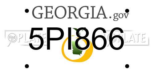 5PI866 Georgia License Plate