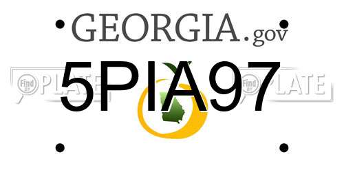 5PIA97 Georgia License Plate