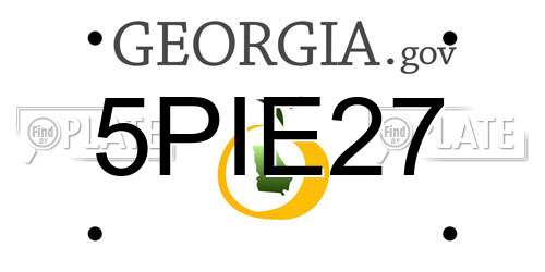 5PIE27 Georgia License Plate