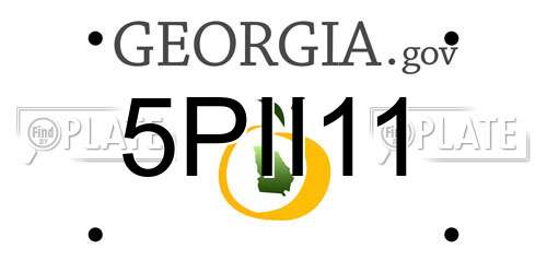 5PII11 Georgia License Plate