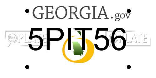 5PIT56 Georgia License Plate