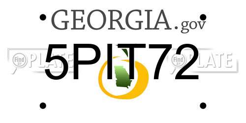 5PIT72 Georgia License Plate