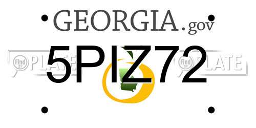 5PIZ72 Georgia License Plate