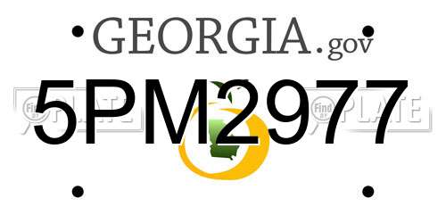 5PM2977 Georgia License Plate