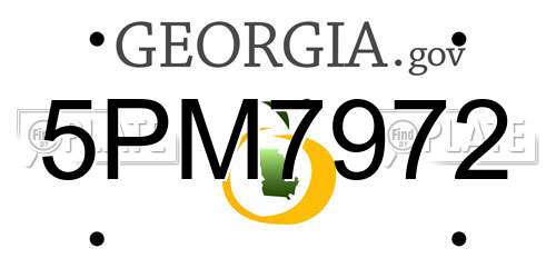 5PM7972 Georgia License Plate
