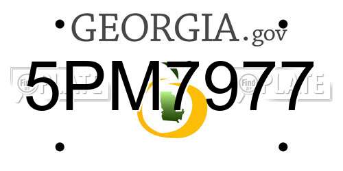 5PM7977 Georgia License Plate
